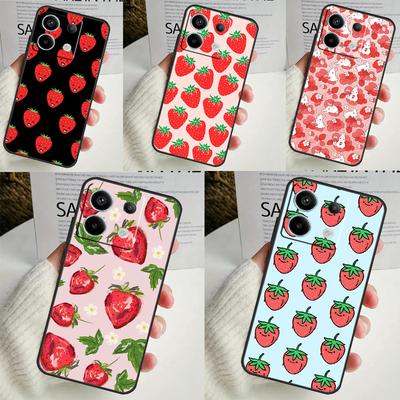 Süße Erdbeerhülle für Xiaomi Redmi Note 13 12 10 8 9 11 Pro 12S 10S 11S Redmi 13C 10A 10C 9C 12C Cover
