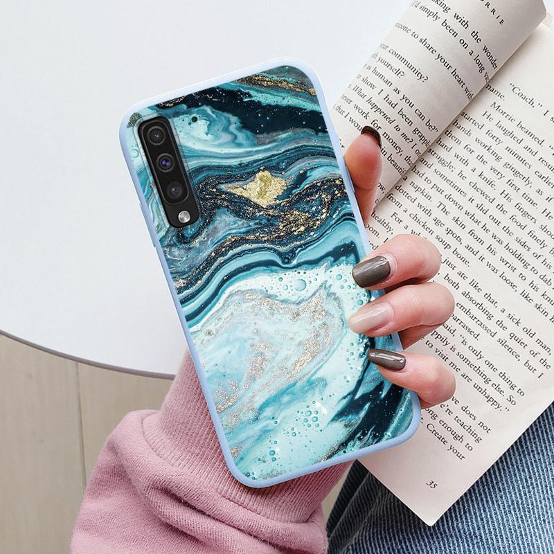 Case For Samsung Galaxy A50 A30S A50S A70 A51 A71 Cover Protective TPU Fundas Fashion Marble Stone Texture Coque Capa Silicone