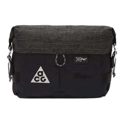 Fabric Fanny Pack Unisex Black & Metallic Silver Casual DV4051-011