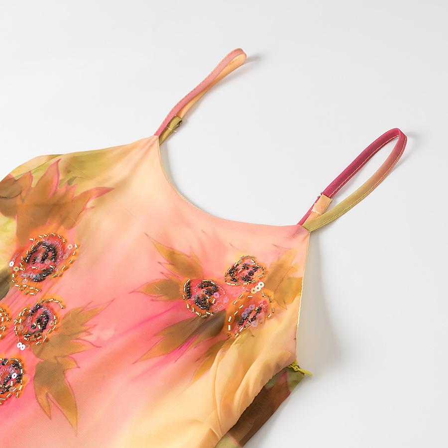 Rochie camisolă slim cu paiete, stil european și american pentru femei, vara 2025