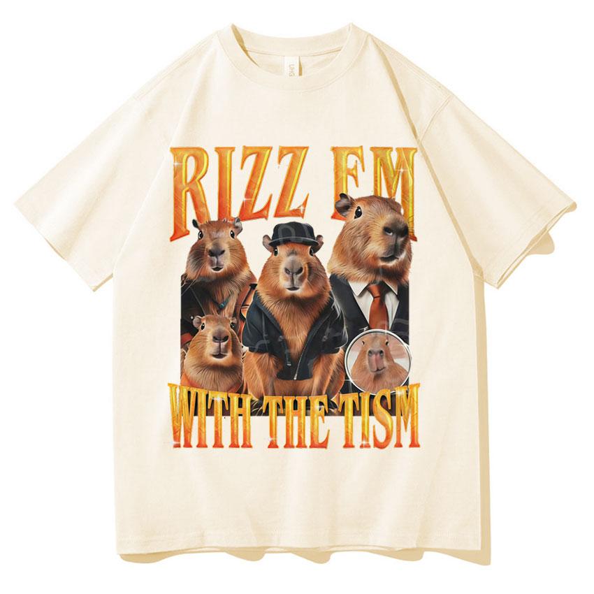 Funny Rizz Em Summer Popluar T Shirt Unisexs Women Tide Clothing Casual Hot Sale Short Sleeve TShirts Graphic Cozy Y2K Tops Unisex