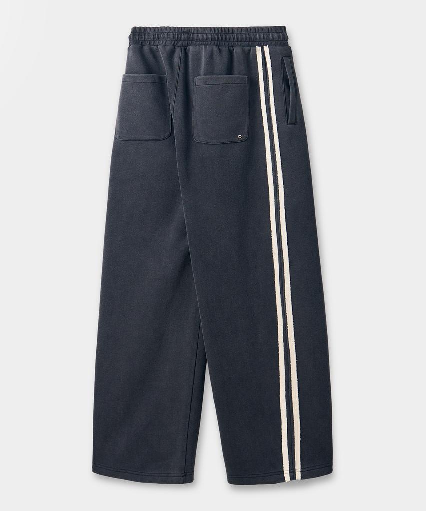 Dimiteulibeullaeg Vlad One-Pleat Curved Track Sweatpants_Pigment Charcoal