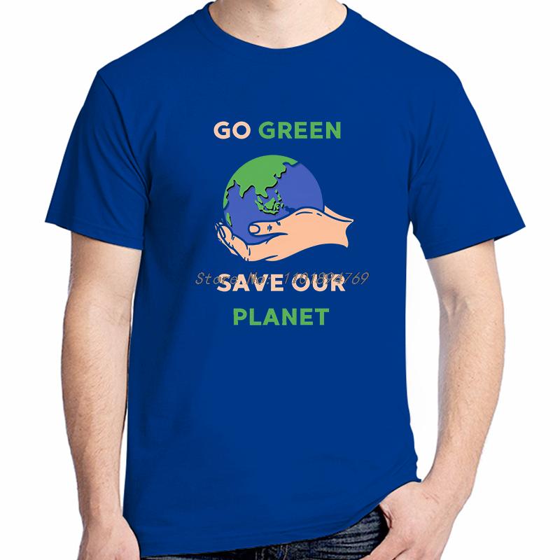 Go Green Save Our Planet Fashion Graphic T Shirts Tees Tops Summer Cotton Oneck Short Sleeve Tshirts Unisex Print T Shirt