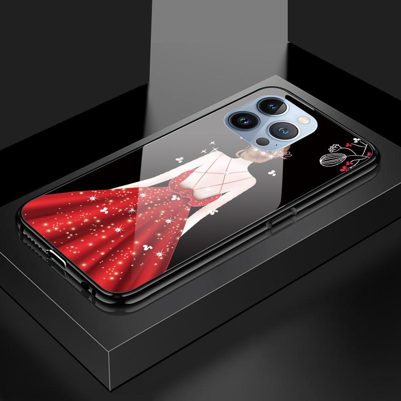 Pouzdro na telefon z tvrzeného skla pro Huawei P30Lite Honor 90Lite 9X X6A X9B Infinix Hot40 Note30 Tecno Spark20 Moto G15 G22 Měkký okraj Nárazuvzdorný Hladký kryt