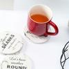 3 Pieces of Nordic Minimalist Style Round Ceramic Coasters - Non-Slip and Absorbent
