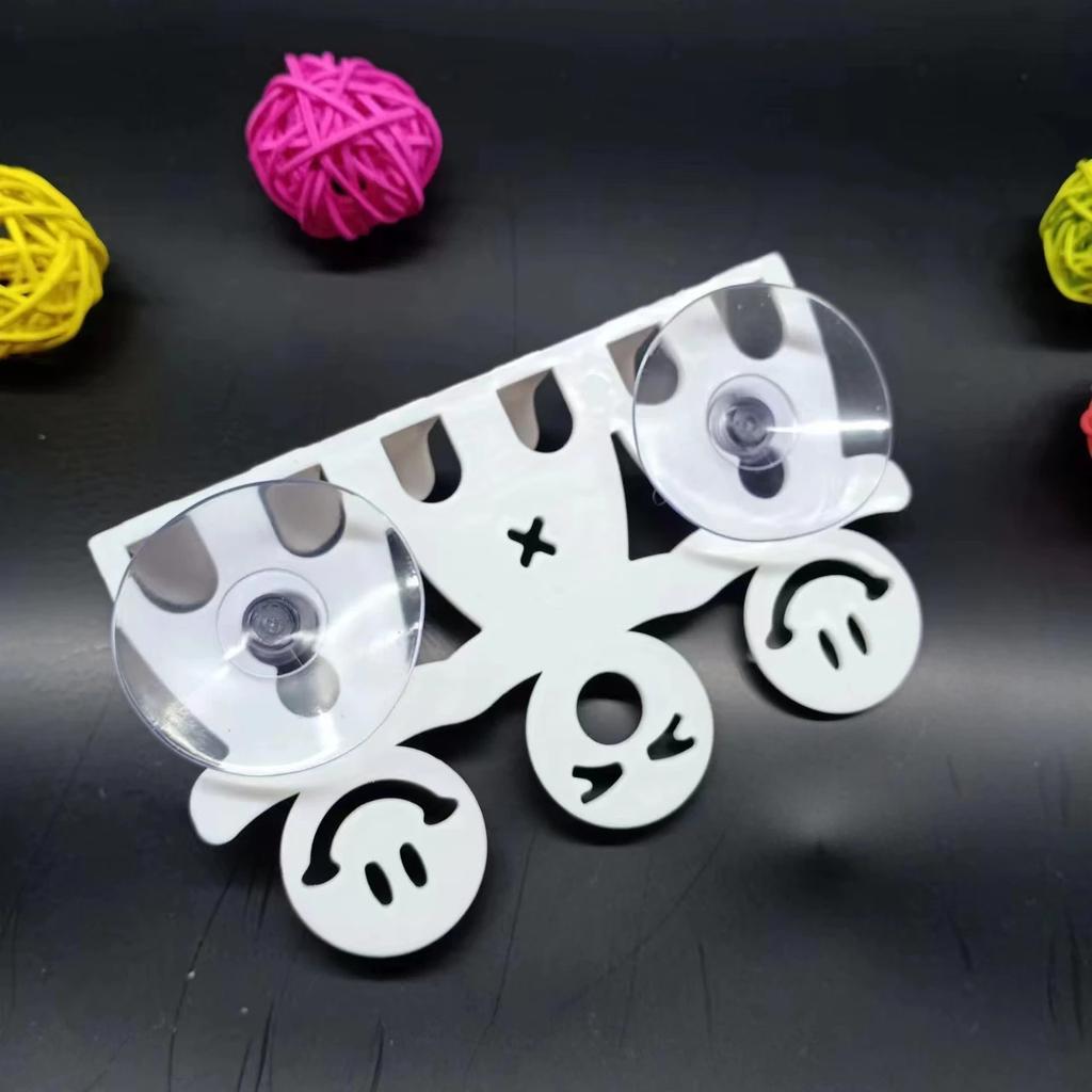 Suction Cup Cartoon Toothbrush Holder Cute Smiley Toothbrush Holder Plastic Small Character Toothbrush Hanging Toothbrush Holder