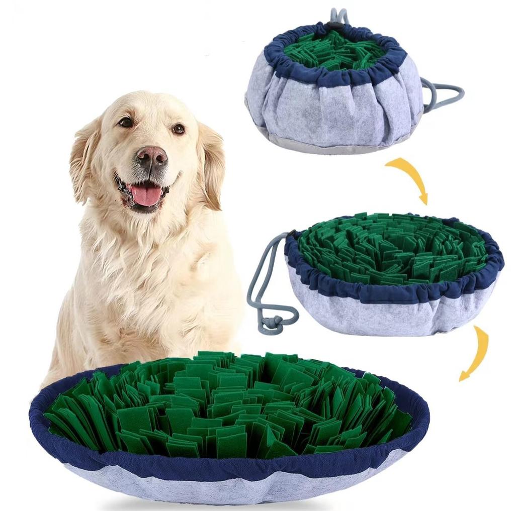 2025 New Model Avocado Dog IQ Puzzle Eco-Friendly Felt Solid Slow Eating Training Bowl Pad