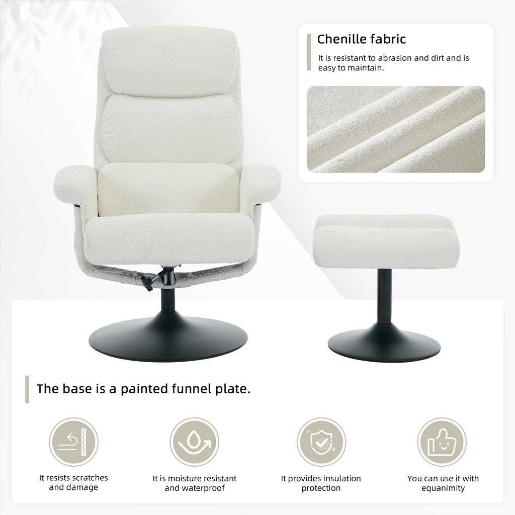 Modern Style Gray Microfiber Fabric Recliner Lounge Chair with Big Tall Metal Frame Massage Function for Home Office Bedroom
