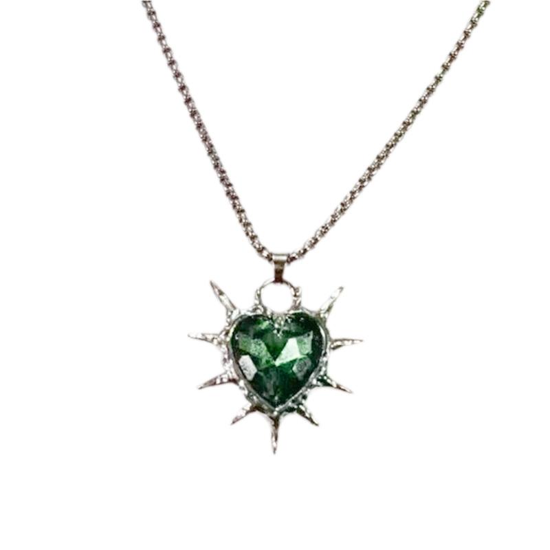 

Fashionable Unique Thorns Heart Shaped Drop Necklace Accessory for Trendy Women Fashion Sturdy Alloy Jewelry Pieces 1