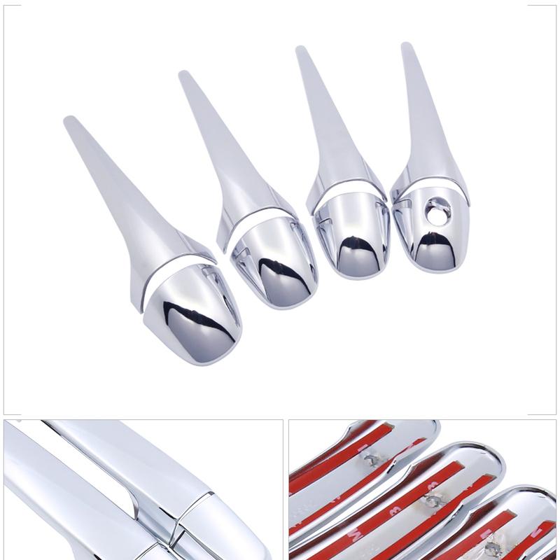Chrome Car Door Handle Cover for Toyota Hilux TruckMasters OX AN120 AN130 2016~ 2017 2018 Protector Car Accessories Stickers