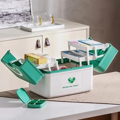 Family Medicine Box, Portable Medicine Box, Multi-layer Storage Medicine Box, Easy To Find Medicine, Send Small First Aid Kit