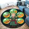 One Piece Poster Round Area Rug Carpet Rug For Living Room Bedroom Sofa Playroom Decor Nonslip Floor Mat