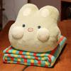 Winter Plush 3-In-1 Pillow Blanket Cartoon Fill Warm Hands Home Car Travel Bedroom Bed Sofa Office Cute Waist Support Blanket