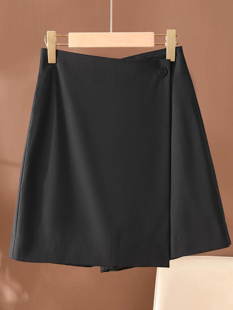 Rongtai Women's High-Waisted A-Line Irregular Skort - 2026 Casual Chic Collection