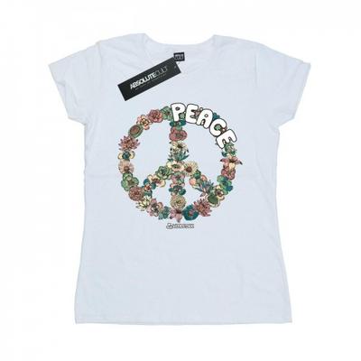 Womens/Ladies Floral Peace Cotton T-Shirt