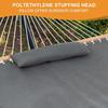 12 FT Sunbrella Fabric Hammock with Spreader Bars and Free Pillow for Patio Yard All Weather and Fade Resistant Cast Slate Fits