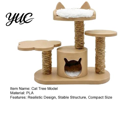 Dollhouse Furniture Accessories 1:12 Miniature Cat Tree Model, DIY Scene Model Ornament with Realistic Cloud Platform Nest Design, Multi-layer