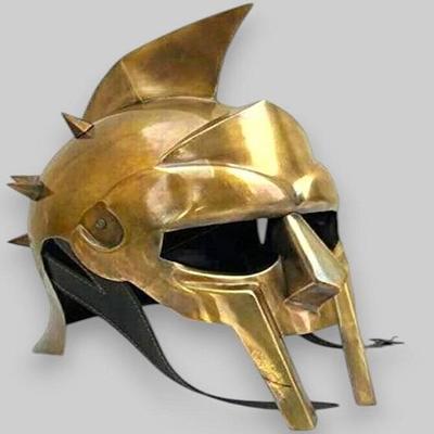 Maximus Gladiator Helmet Medieval Knight Roman Greek Spartan  LARP Battle Armor Helmet King Gladiator Armor Helmet