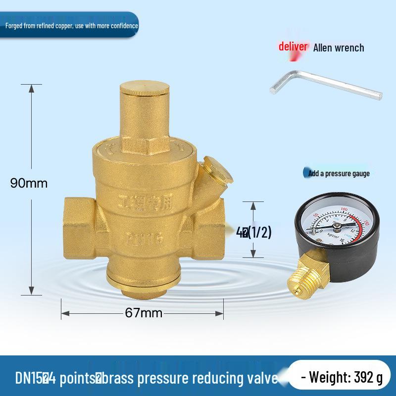 Adjustable Brass Water Pressure Reducing Valve for Heaters & Purifiers