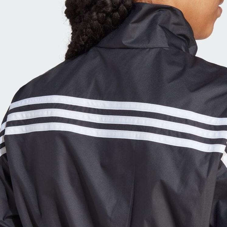 Adidas Elastic Hem Casual Half-Zip Knit Jacket Women Jackets Black IB4153
