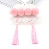 1Pair Chinese Style Kid Girl Pompom Fan Tassel Hairpins Hair Clips Accessories