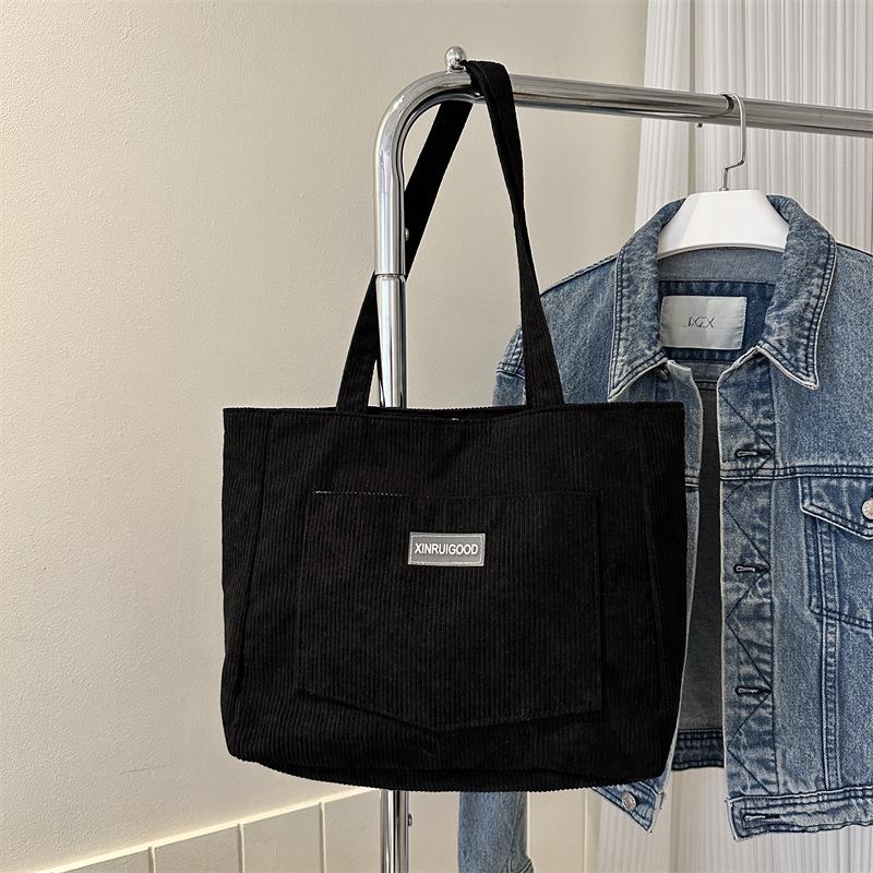 2025 Corduroy Versatile Large Shoulder Tote Bag for Women