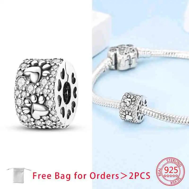 Clip Spacer Charm For Bracelet Clip Lock Stopper Bead Copper Spacer Openable Beads Making Fine Jewelry Gift