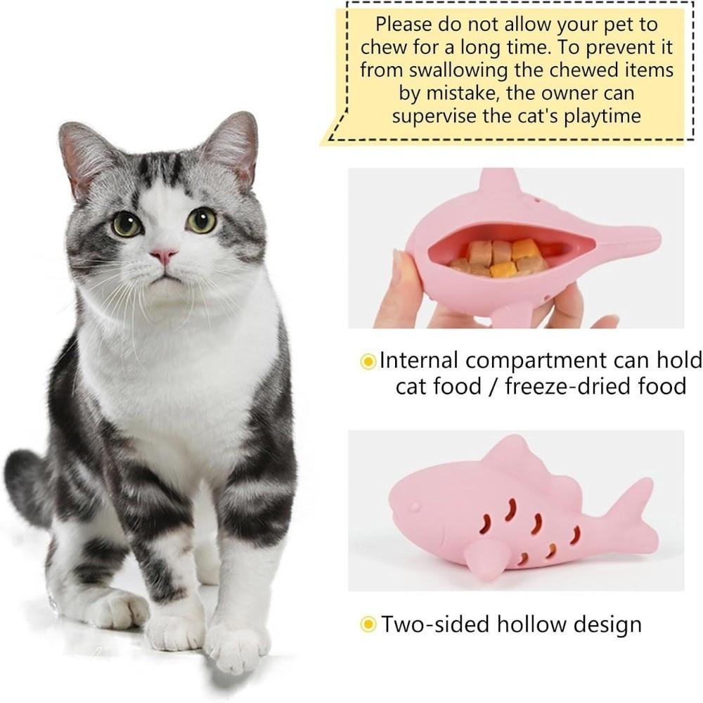 Food Leakage Cat Treat Dispenser Toy Silicone Interactive Cat Toy Cats Slow Feeders  Small Pets