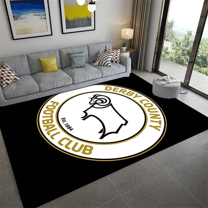 Derby County FC Carpet Rug for Living Room Bedroom Home Sofa Decoration,Kids Play Non-slip Floor Mat