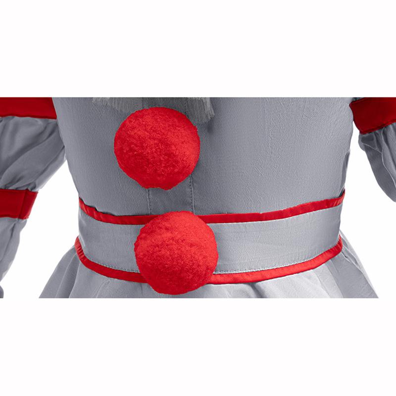 Kids Joker Cosplay Costume Horror Puff Sleeve Tulle Collar Pants Halloween Christmas