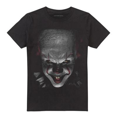 T-shirt Unisexe 100% Coton It Pennywise Le Clown Grand Visage Homme Haut S-5XL, Noir