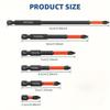 12 Pieces Non-Slip Magnetic Batch Head Electric Screwdriver Bits  for Electric and Hand Drivers