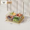Light Luxury Divided Snack & Candy Box with Transparent Lid