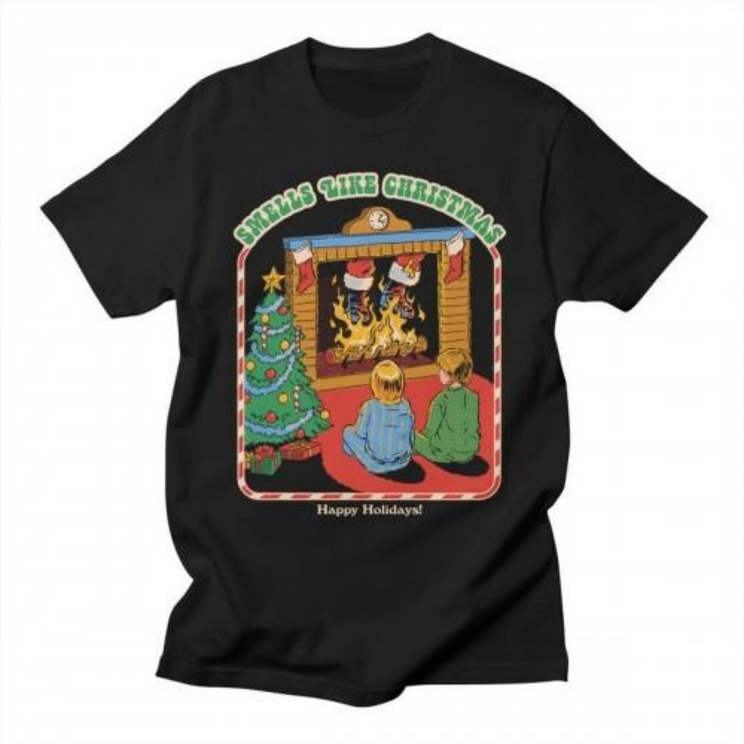 Steven Rhodes Unisex Adult Smells Like Christmas T-Shirt S чёрный