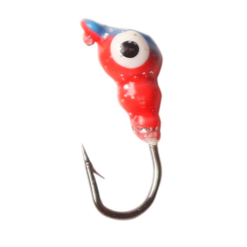 6-Color Thread-Style Micro Ice Fishing Hook, 1.1g Soft Bait Lure
