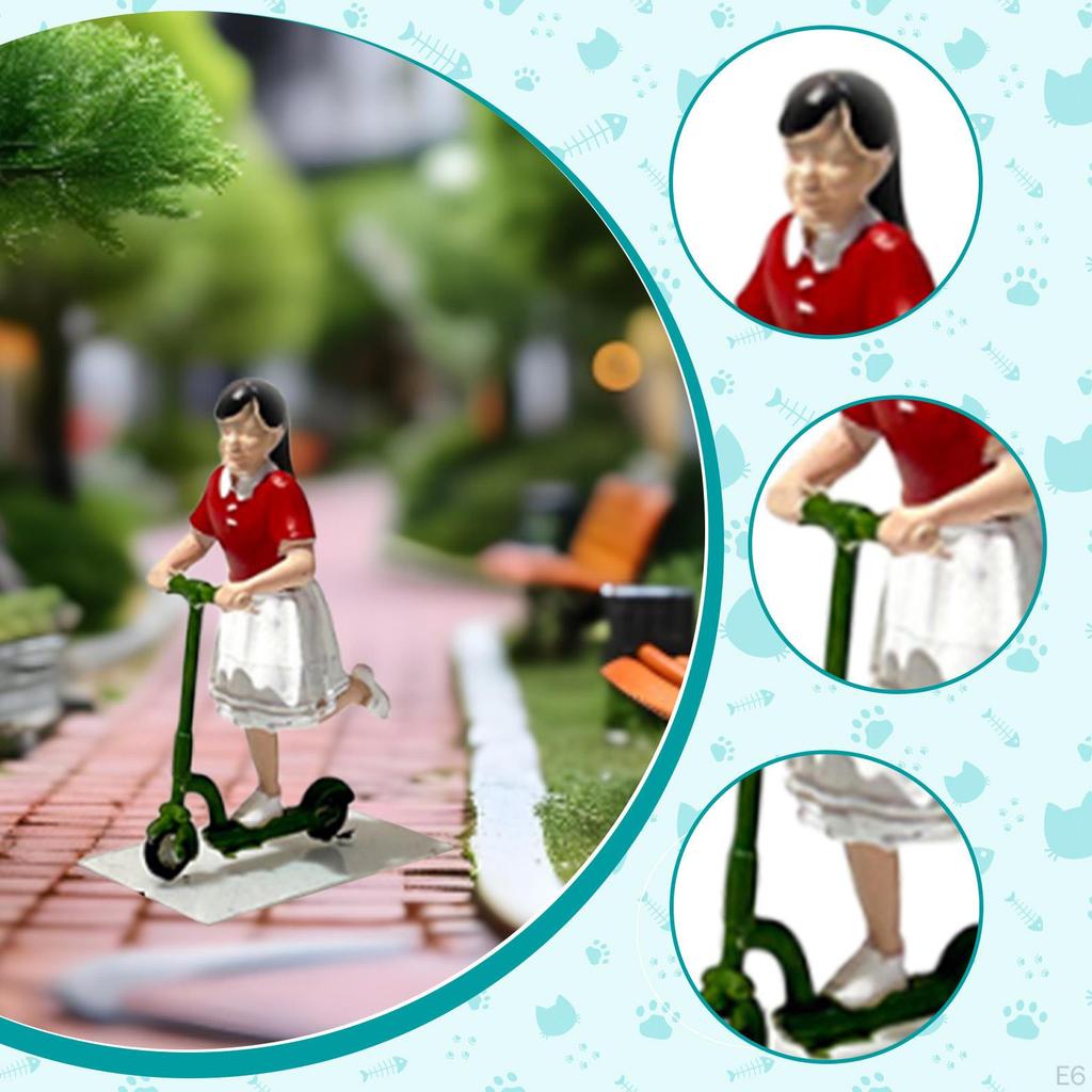 1/64 Miniature Figure Human :64 Scale Trendy Hand Painted Tiny People Figurine for Mini