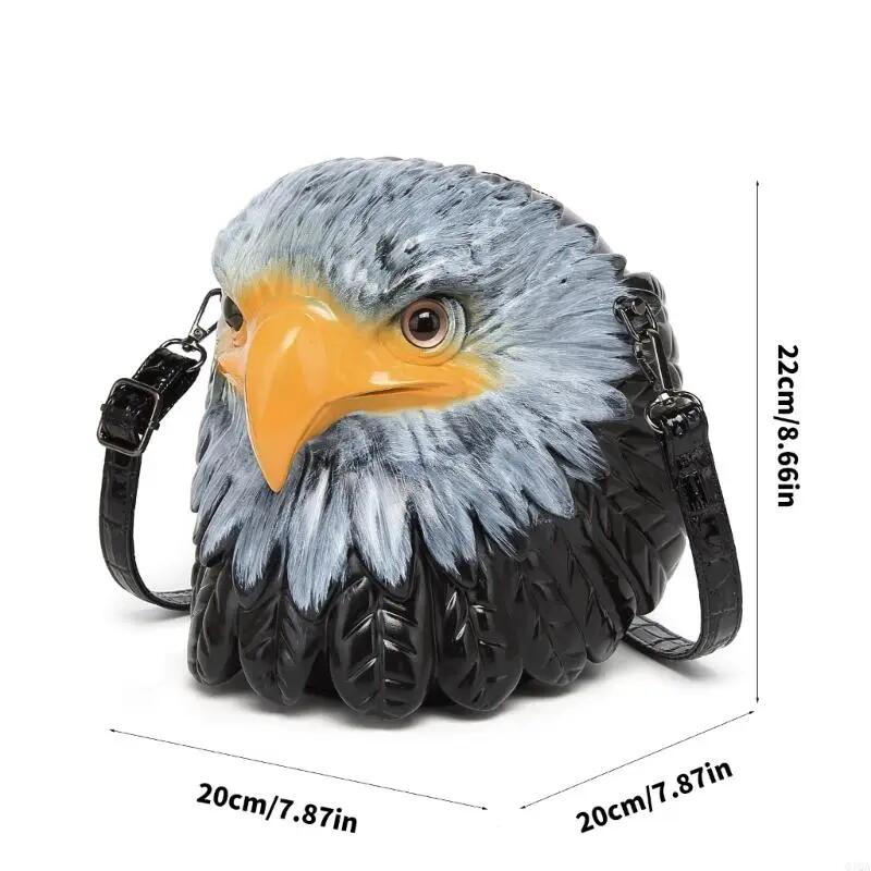 2025 Modieus Ontwerp Unieke 3D Adelaarskop Dames Handtassen Hoge Kwaliteit Halloween Tas Grappige Vorm Crossbody Schoudertas