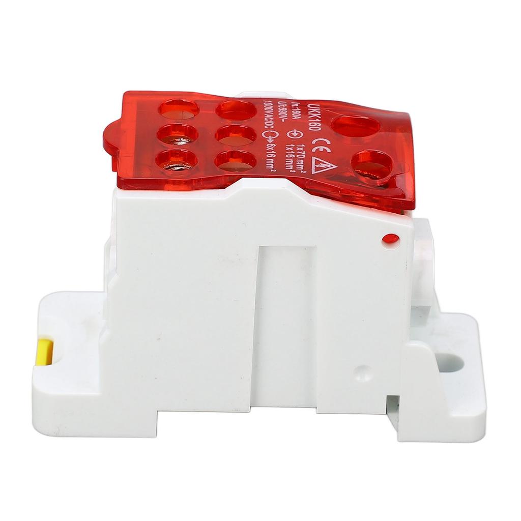 Terminal Distribution Box 690V 160A DIN Rail Terminal Block Power Junction Box for Electricity