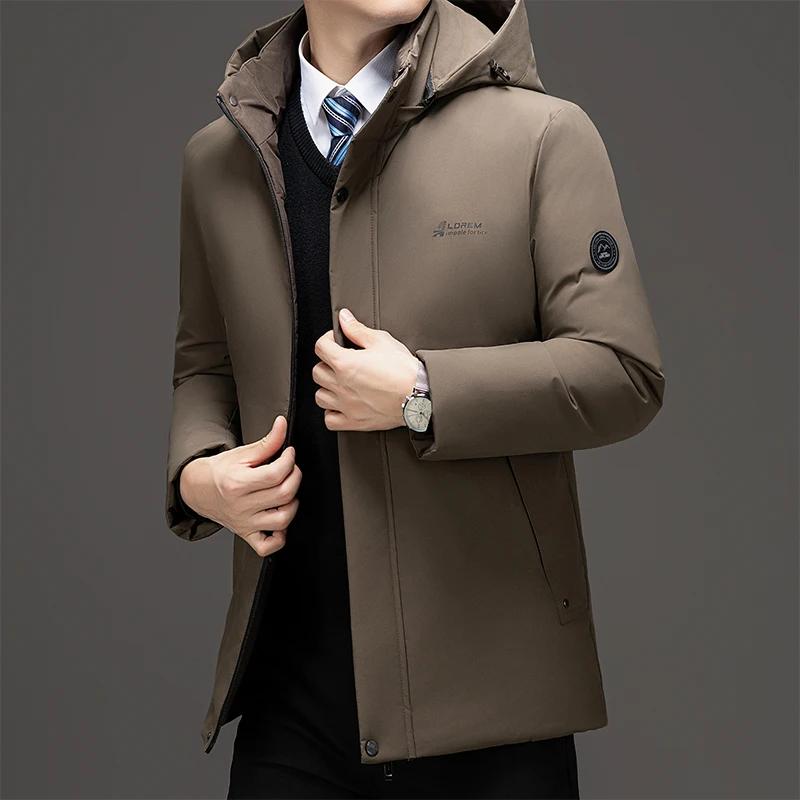 Casual Fashion Hooded Men's Coat Winter Warm Jacket Windbreaker Coats Men Clothes