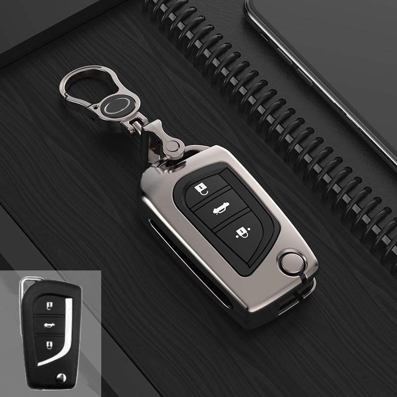 For Toyota Corolla Levin Camry Highlander Rav4 Prado Aluminium Alloy Car Key Case Cover Key Bag Shell Protector Accessories