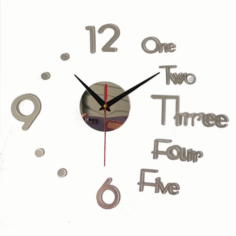 3D Creative Acrylic DIY Wall Clock for Living Room