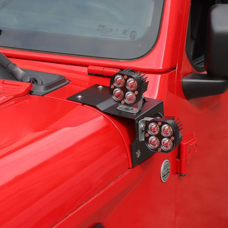 A-pillar Lamp Bracket Light Mount Support Stand For Jeep Wrangler JL For JT Gladiator 2018 Up Exterior Accessories