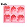 Nonstick Silicone Bakeware Backpack Mold, 6 Cavity School Bag Shape Baking Tool, Chocolate Jelly Candy Maker Durable Flexible Tray for And