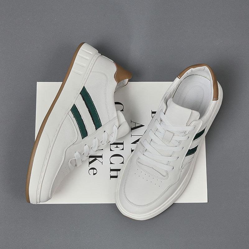 Fashion New Cowhide Platform Men's Board Shoes Designer Soft-soled Cow Leather Casual Sneakers for Men Fashion Luxury Zapatos De Hombre