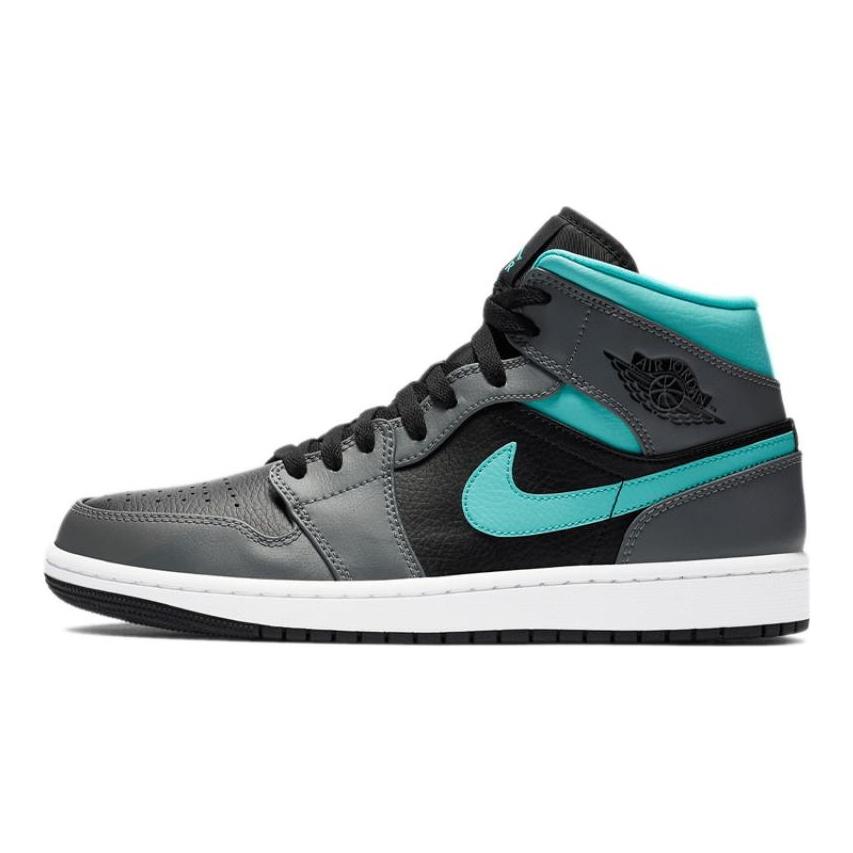 Jordan 1 Mid Grey Aqua Jordan 554724-063