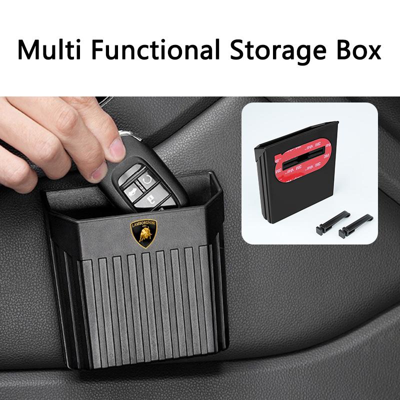 1Pcs Clip-on Storage Box Keys Sunglasses Storage For Lamborghini Organizer Compact Dashboard Storage Pouch Car Storage box TT3