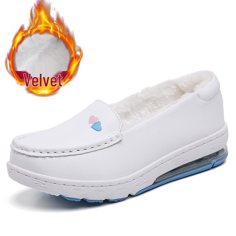 

Women s Air Cushion White Nurse Shoes: Soft, Breathable, Thick-Soled, Height-Increasing, Anti-Odor, Versatile Flat Heels 41
