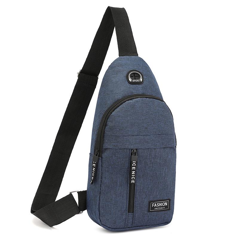 

Мужская модная повседневная сумка кроссбоди с держателем для наушников - Универсальная наплечная нагрудная сумка синий
