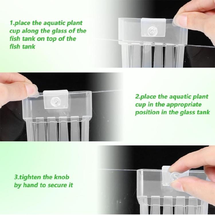 12Pcs Plastic Hanging Water Plant Cup Grass Plant Holder For Various Water Plant FishTanks Landscape Accessories