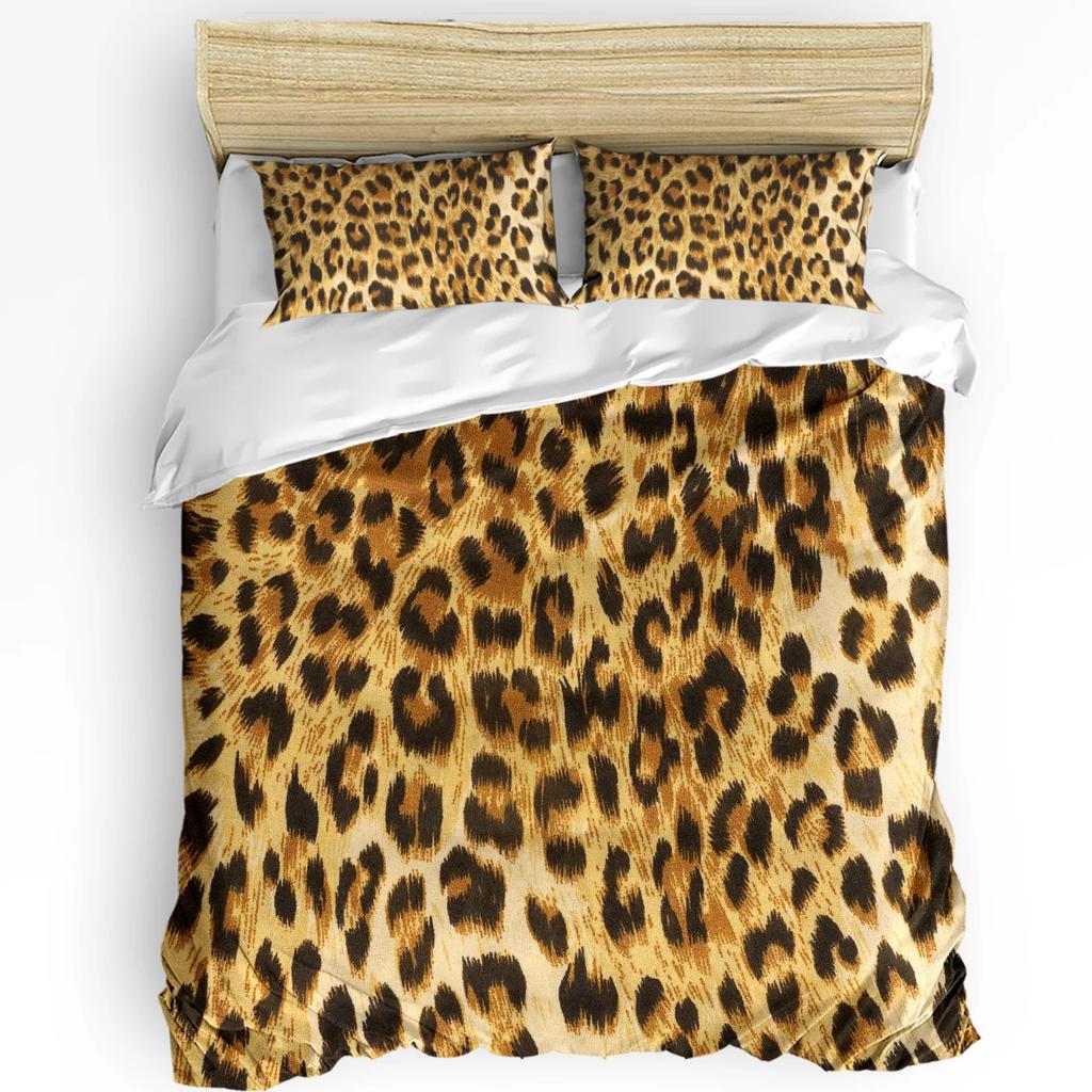 Leopard Print Printed Comfort Duvet Cover Pillow Case Home Textile Quilt Cover Boy Kid Teen Girl Luxury 3pcs Bedding Set
